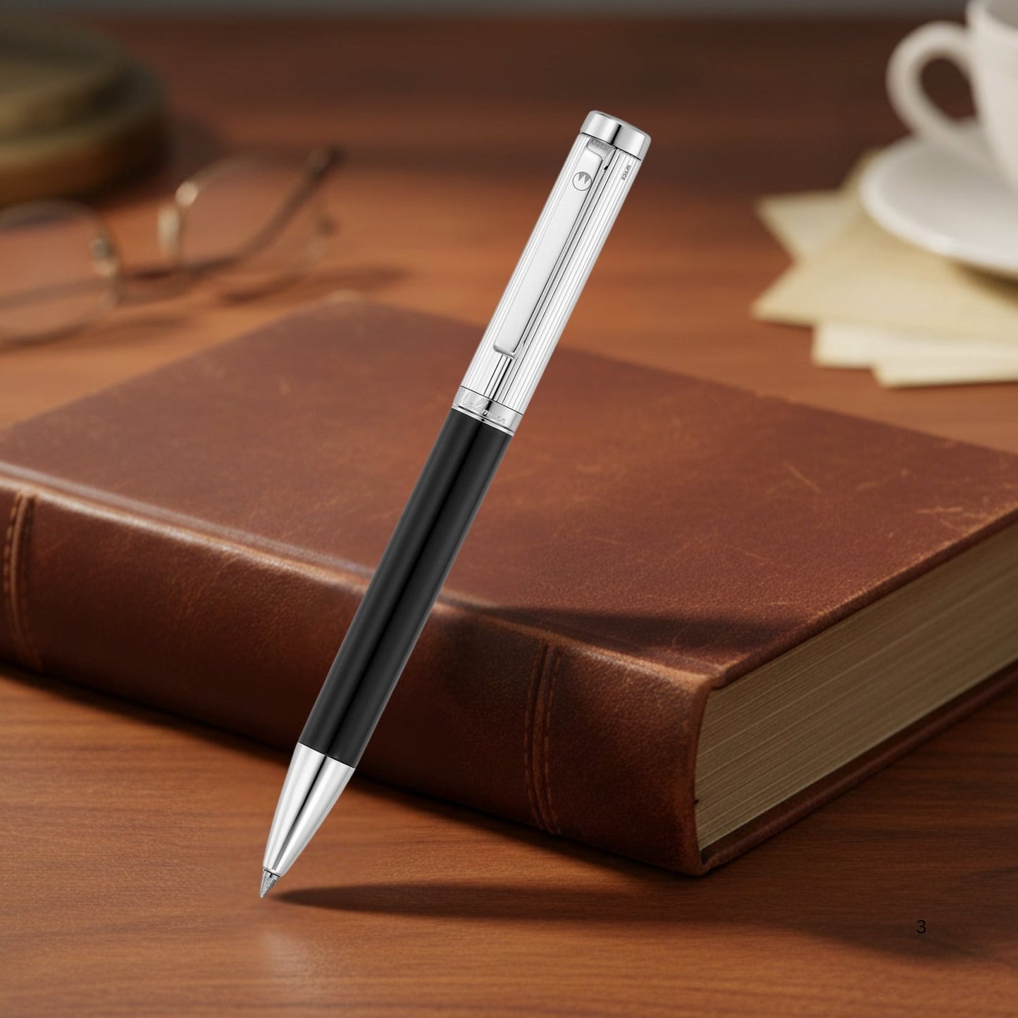 Waldmann Liberty Black/Silver CT Roller Ball Pen 6920