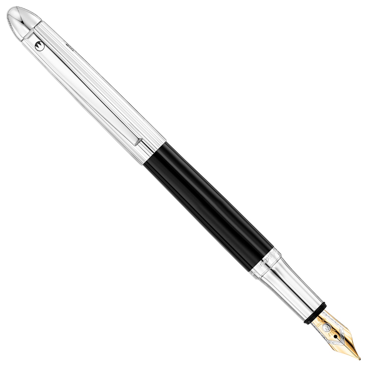 Waldmann Pocket Black/Silver CT 18CT Fountain Pen