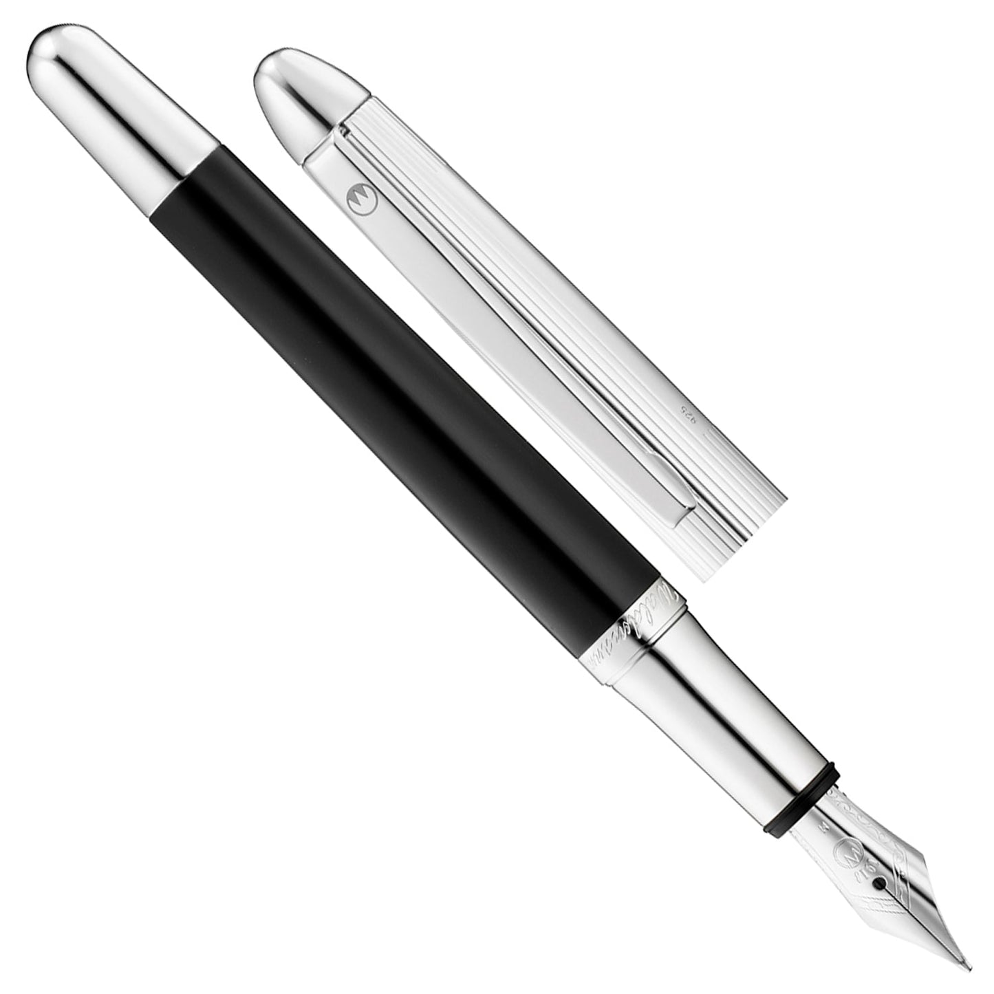 Waldmann Pocket Black/Silver CT Fountain Pen