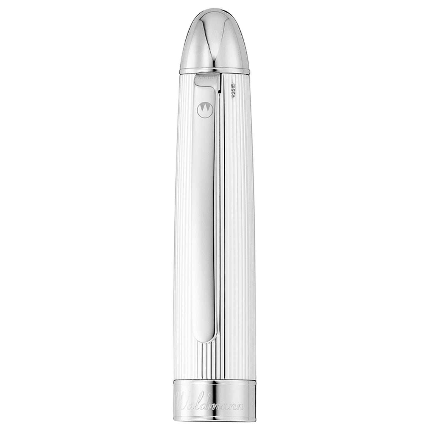 Waldmann Precieux Black/Silver Stripe CT 18CT Fountain Pen
