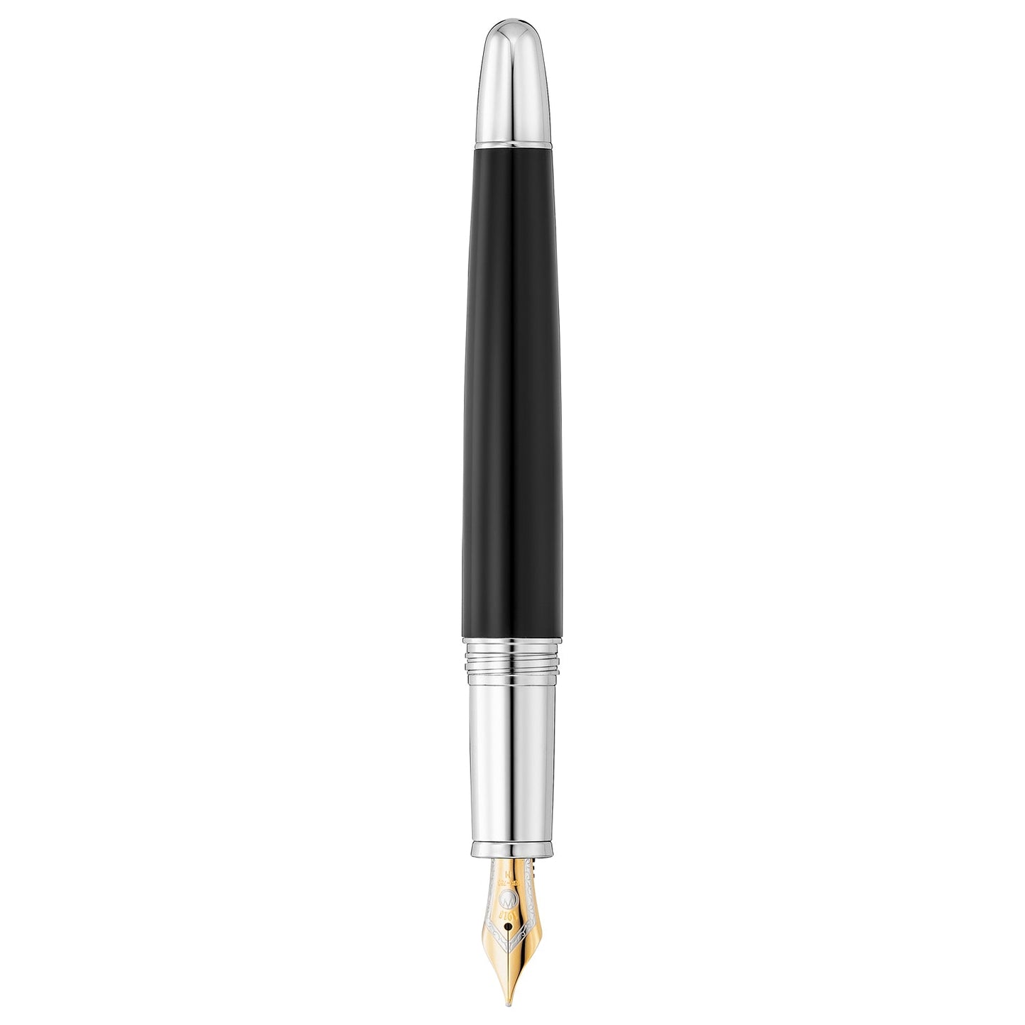 Waldmann Precieux Black/Silver Stripe CT 18CT Fountain Pen