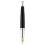 Waldmann Precieux Black/Silver Stripe CT 18CT Fountain Pen