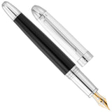 Waldmann Precieux Black/Silver Stripe CT 18CT Fountain Pen