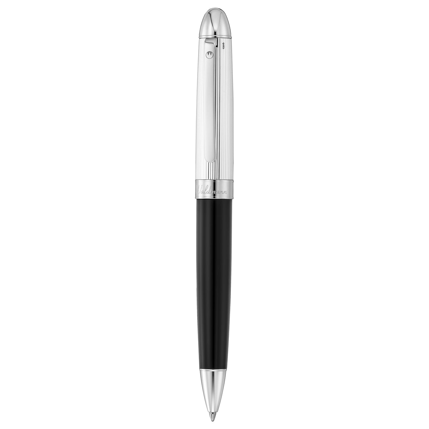 Waldmann Precieux Black/Silver Stripe CT Ballpoint Pen 6992