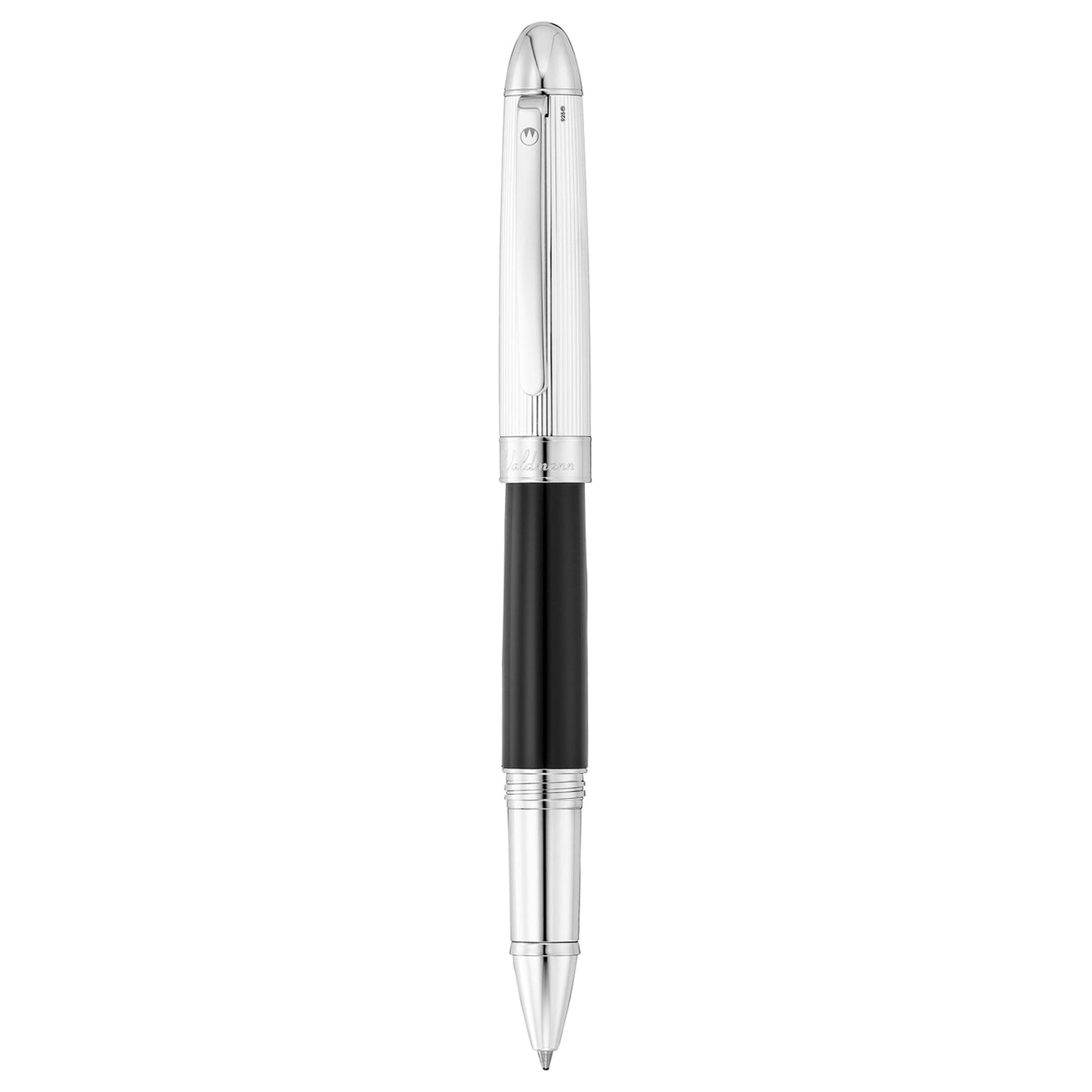 Waldmann Precieux Black/Silver Stripe CT Roller Ball Pen 7001