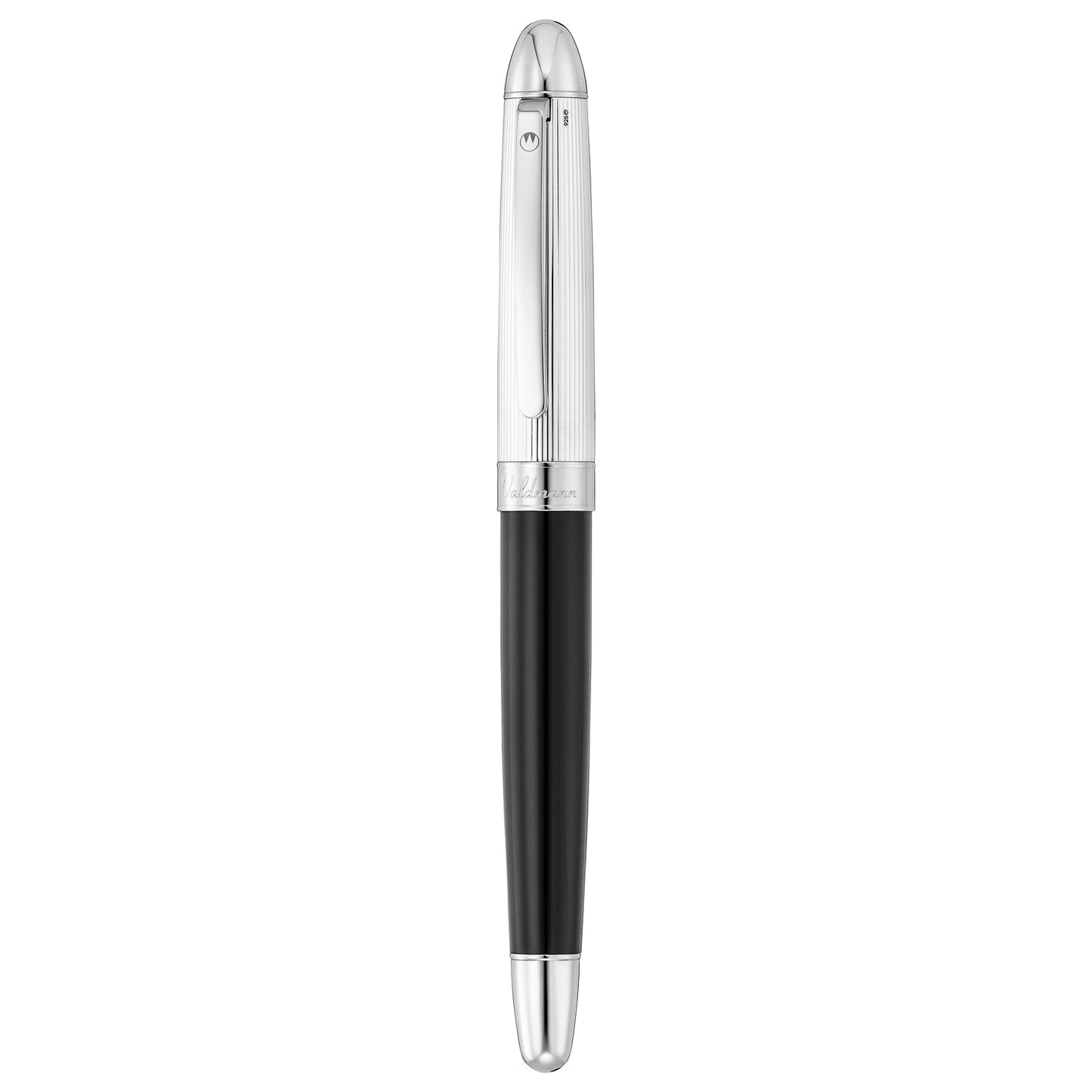 Waldmann Precieux Black/Silver Stripe CT Roller Ball Pen 7001