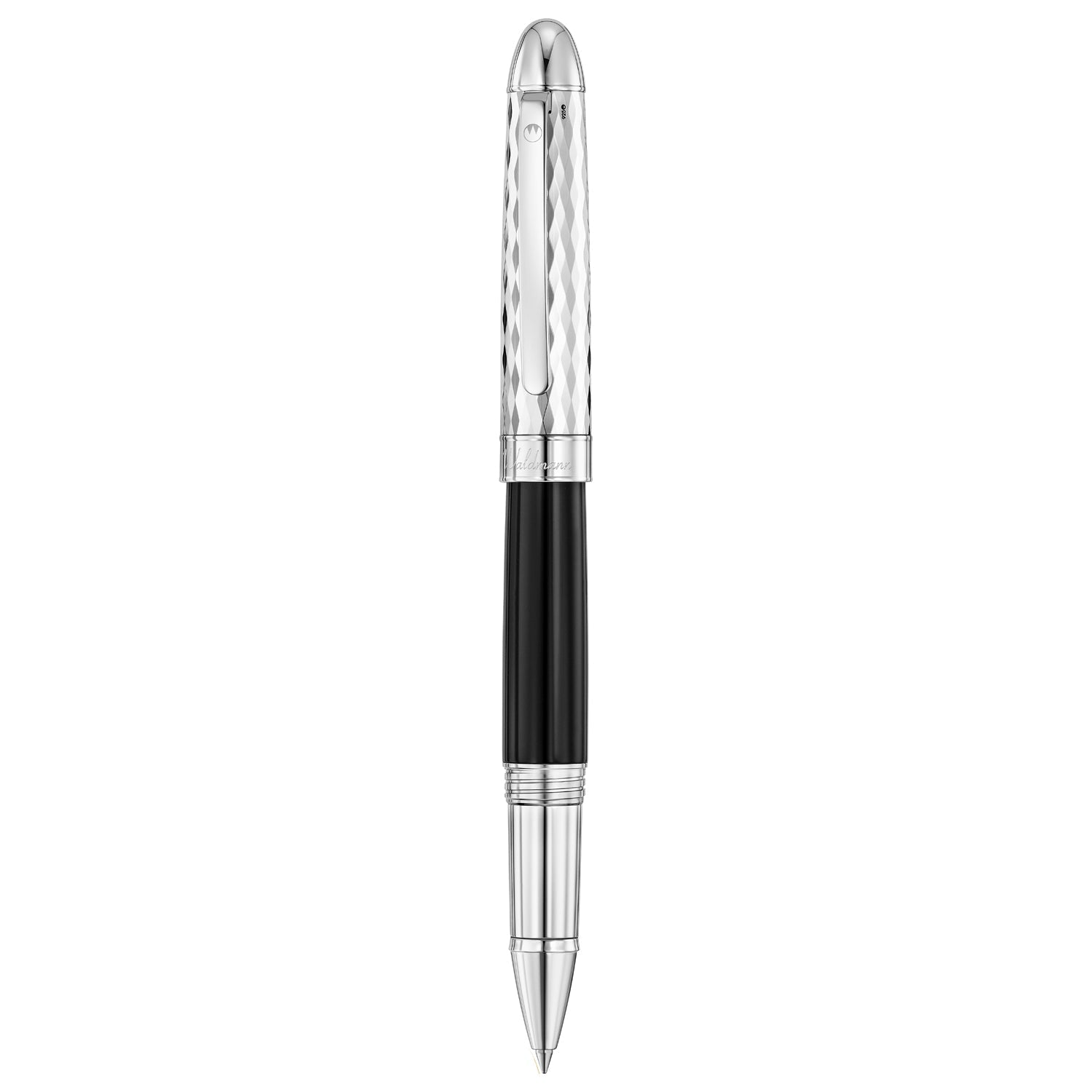 Waldmann Precieux Black/Silver Wave CT Roller Ball Pen 3095