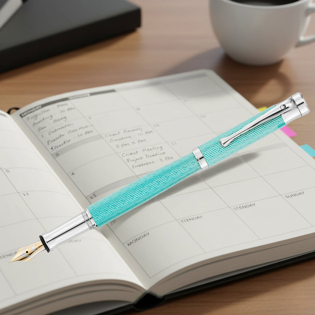 Waldmann Tango Brilliant Aquamarine CT 18CT Fountain Pen