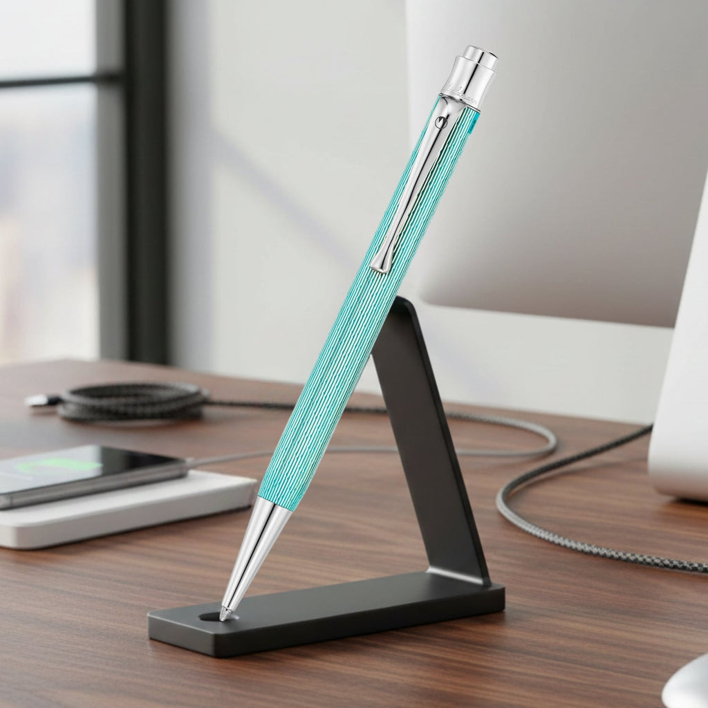 Waldmann Tango Brilliant Aquamarine CT Ballpoint Pen 7054