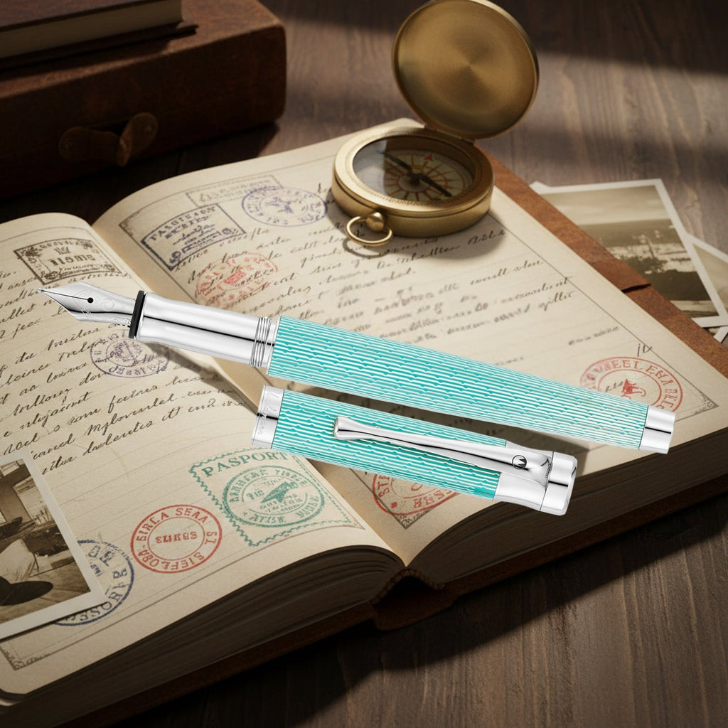 Waldmann Tango Brilliant Aquamarine CT Fountain Pen