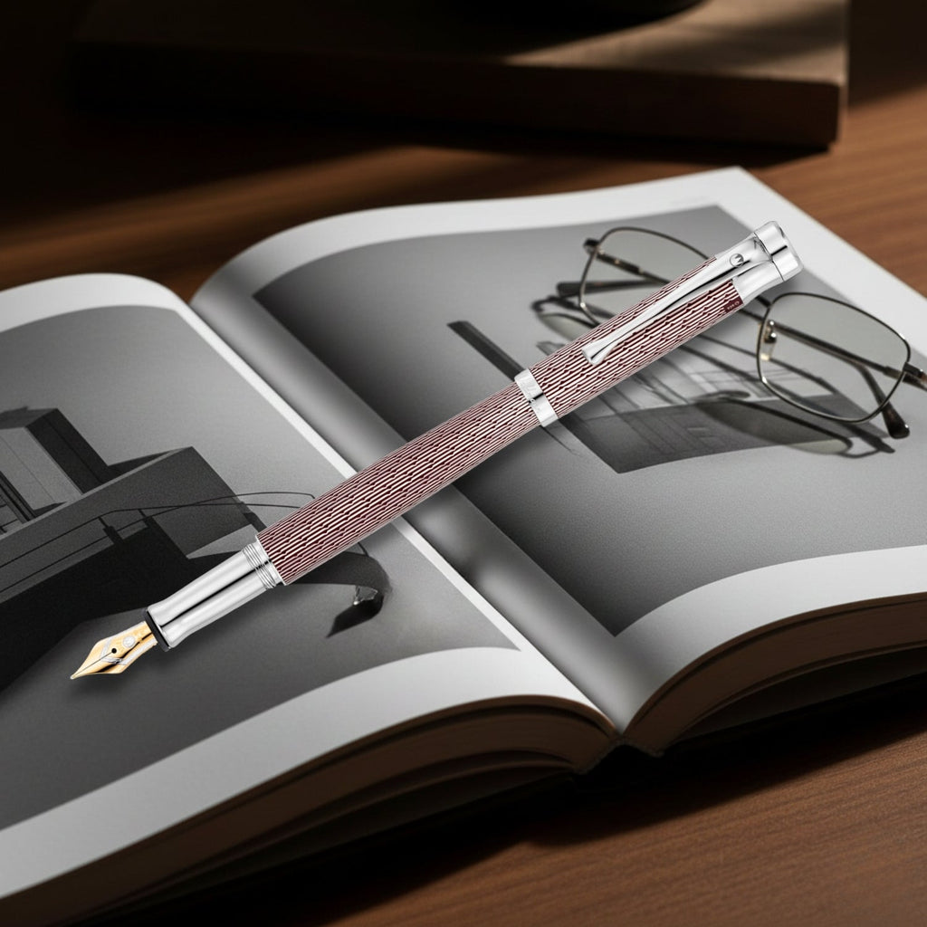 Waldmann Tango Brilliant Burgundy CT 18CT Fountain Pen