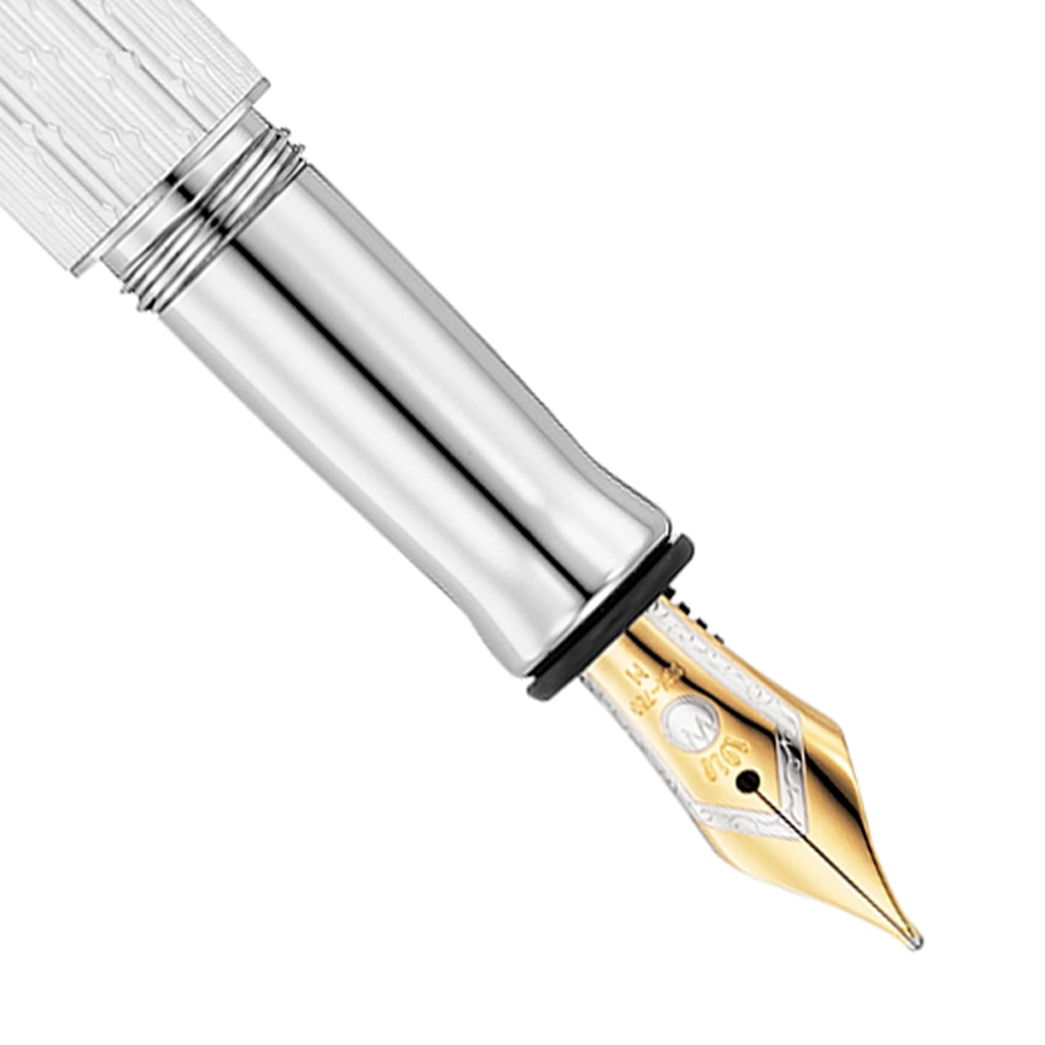 Waldmann Tango Brilliant White CT 18CT Fountain Pen