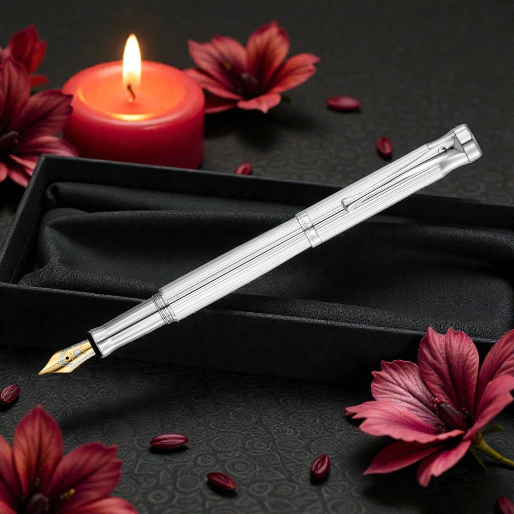 Waldmann Tango Silver Stripe CT 18CT Fountain Pen