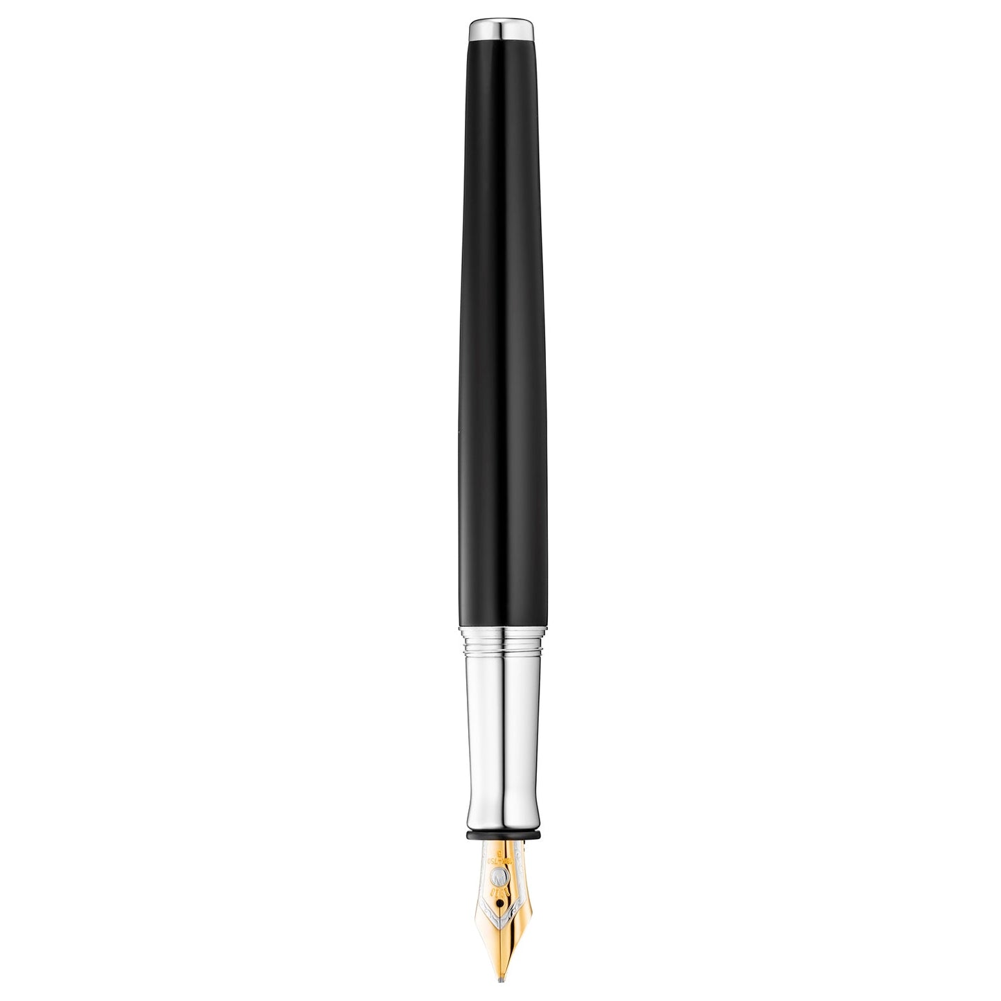 Waldmann Tuscany Black/Silver CT 18CT Fountain Pen