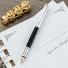 Waldmann Tuscany Black/Silver CT 18CT Fountain Pen