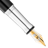 Waldmann Tuscany Black/Silver CT 18CT Fountain Pen