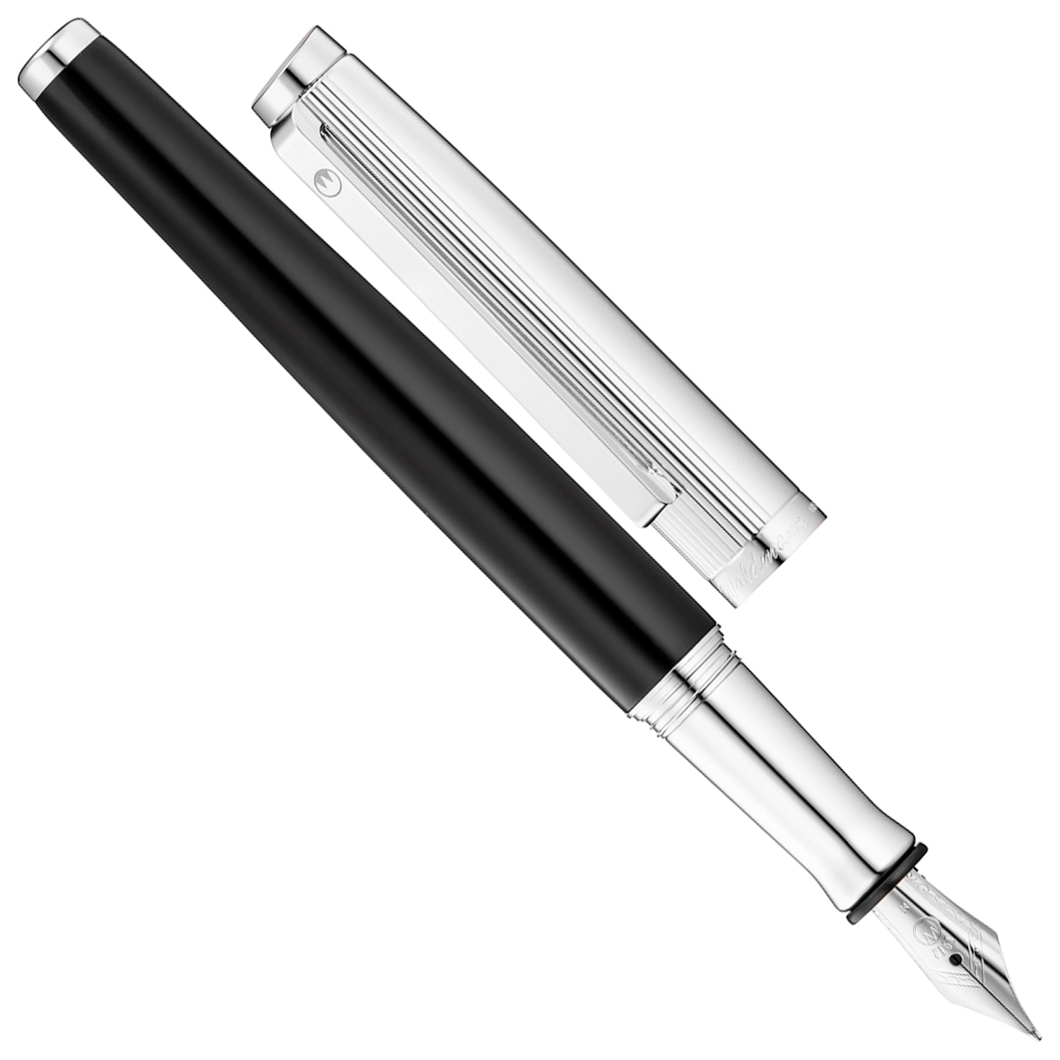 Waldmann Tuscany Black/Silver CT Fountain Pen