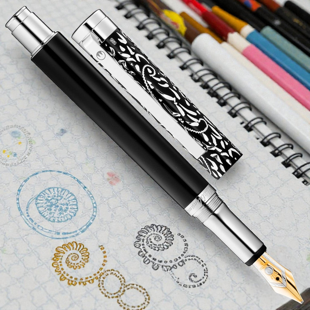 Waldmann Xetra Vienna Black CT 18CT Fountain Pen
