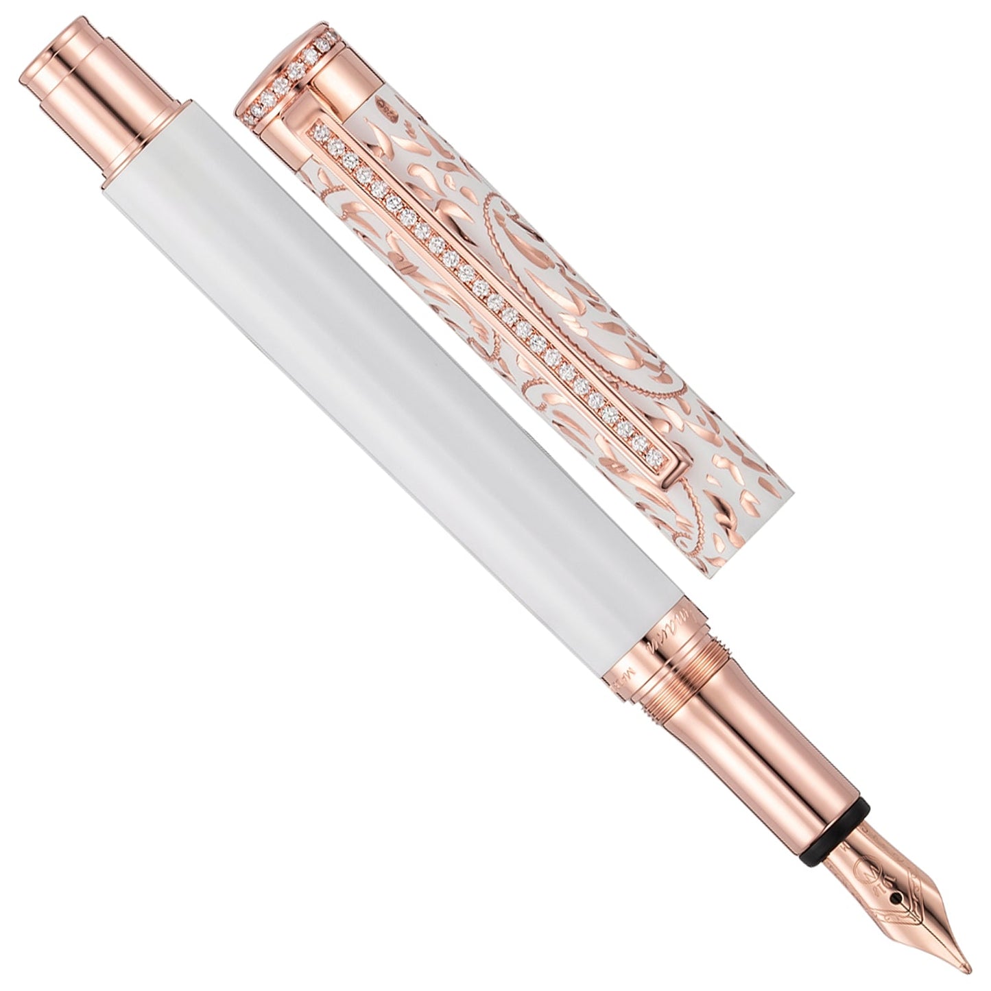 Waldmann Xetra Vienna Diamond Lady White RGT Fountain Pen