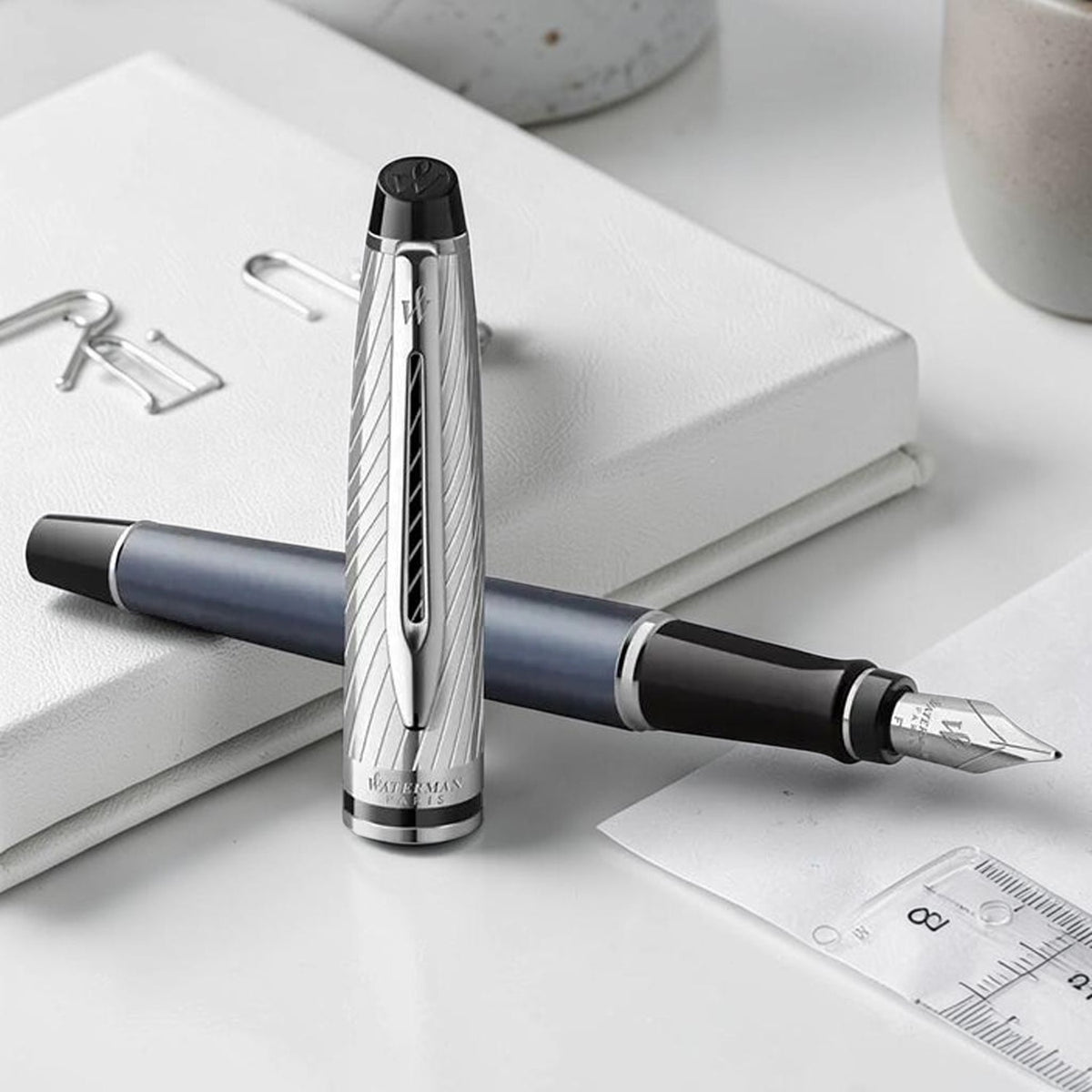 Waterman Expert Metallic Stone Deluxe Blue CT Fountain Pen