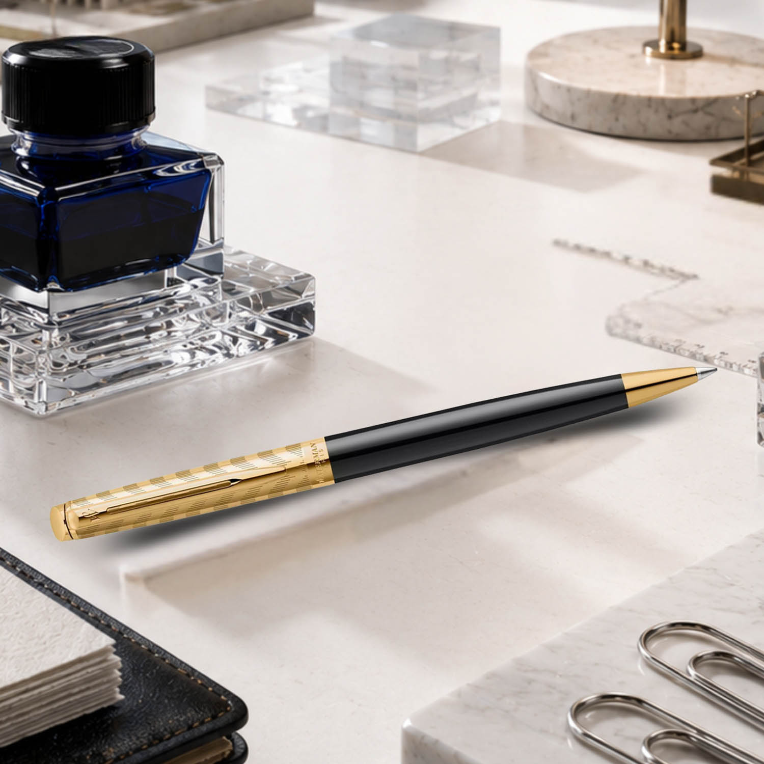 Waterman Hemisphere Opera Deluxe Black GT Ballpoint Pen 9000040706