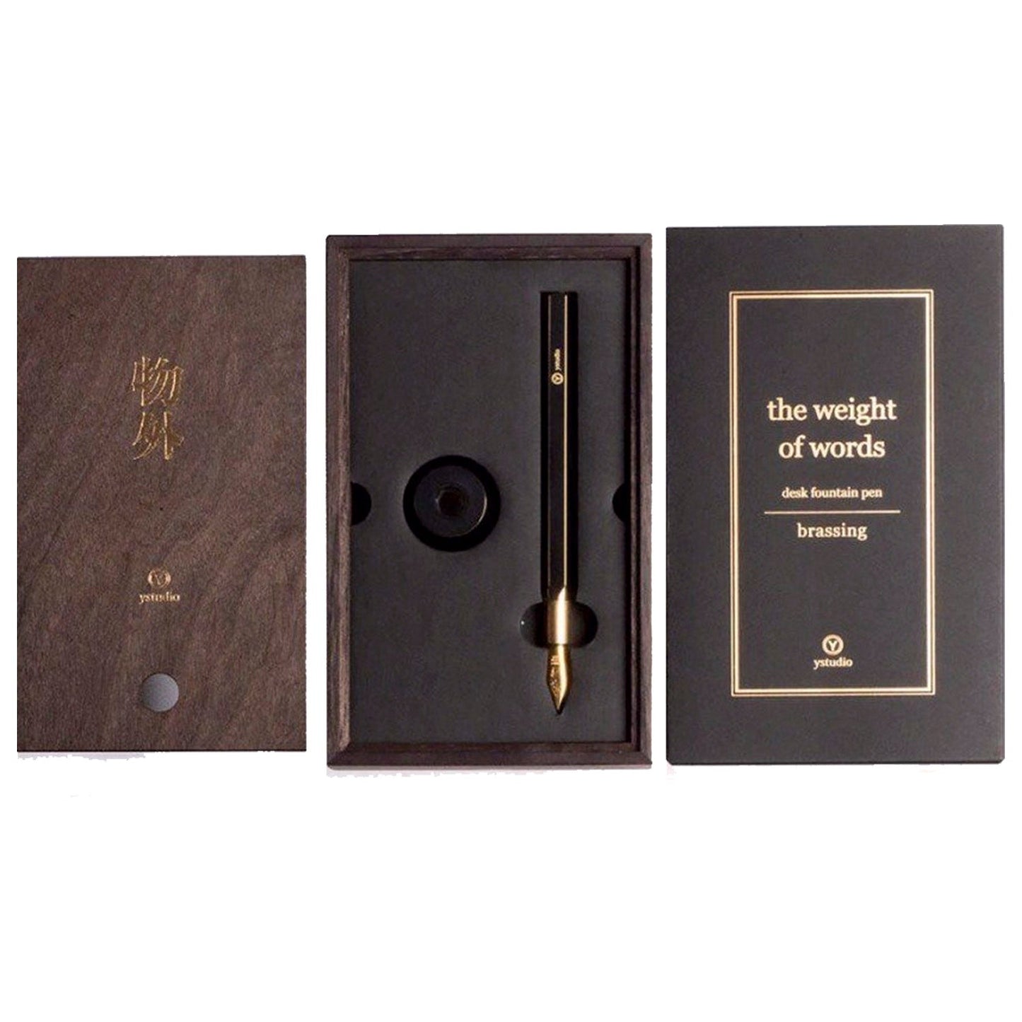 Ystudio Classic Revolve Black Desk Fountain Pen