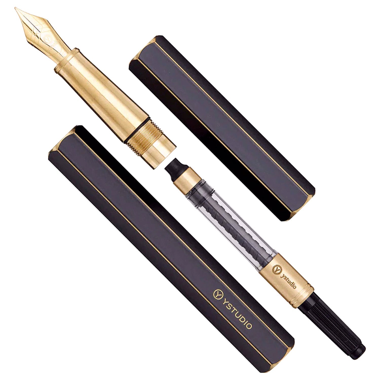 Ystudio Classic Revolve Black Fountain Pen