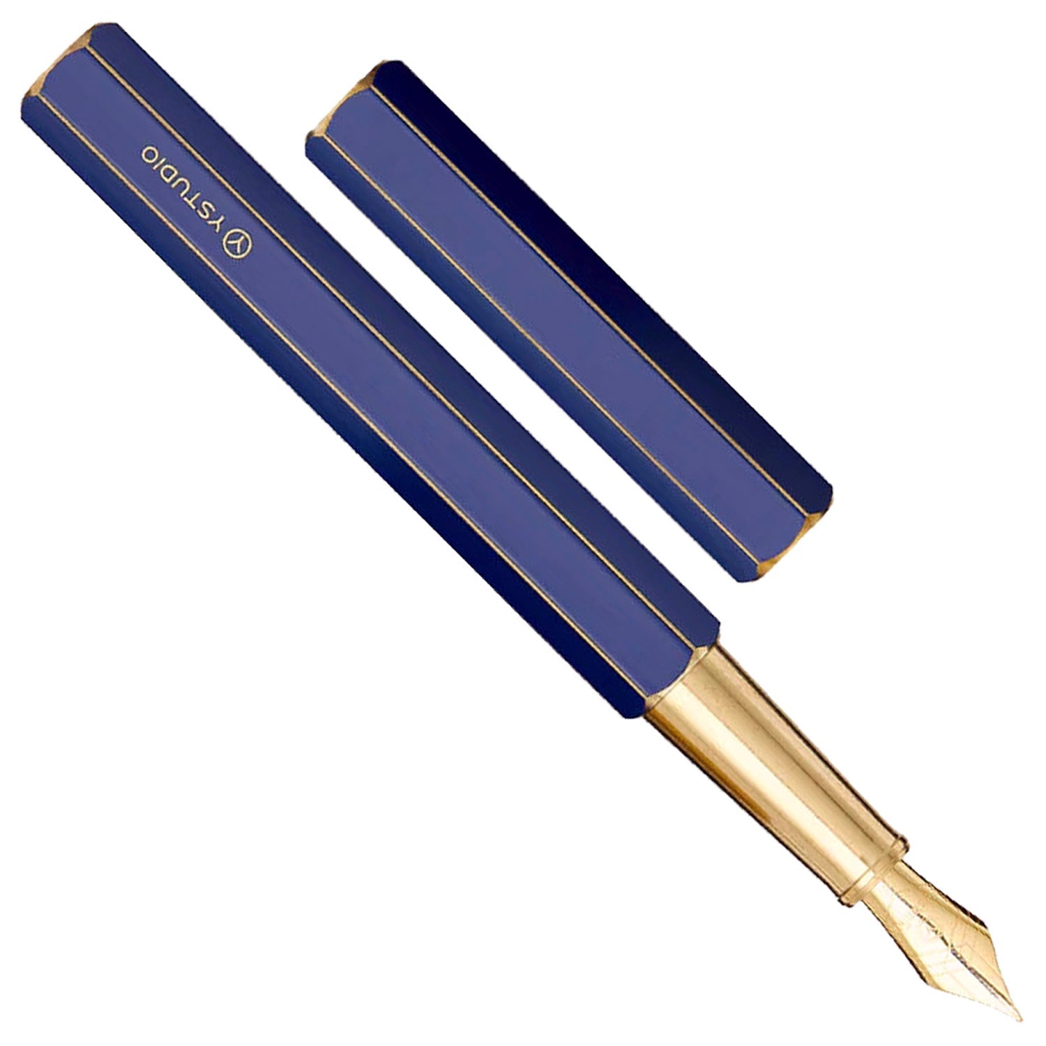 Ystudio Classic Revolve Blue Fountain Pen