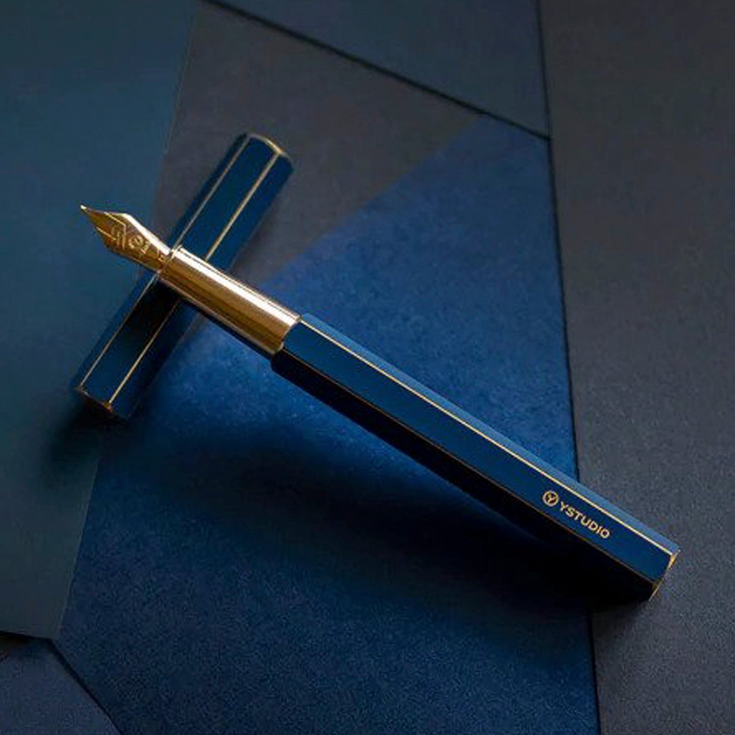 Ystudio Classic Revolve Blue Fountain Pen