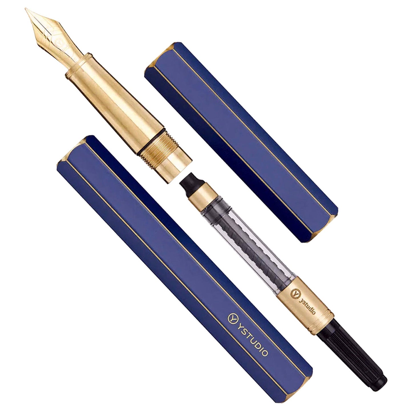 Ystudio Classic Revolve Blue Fountain Pen
