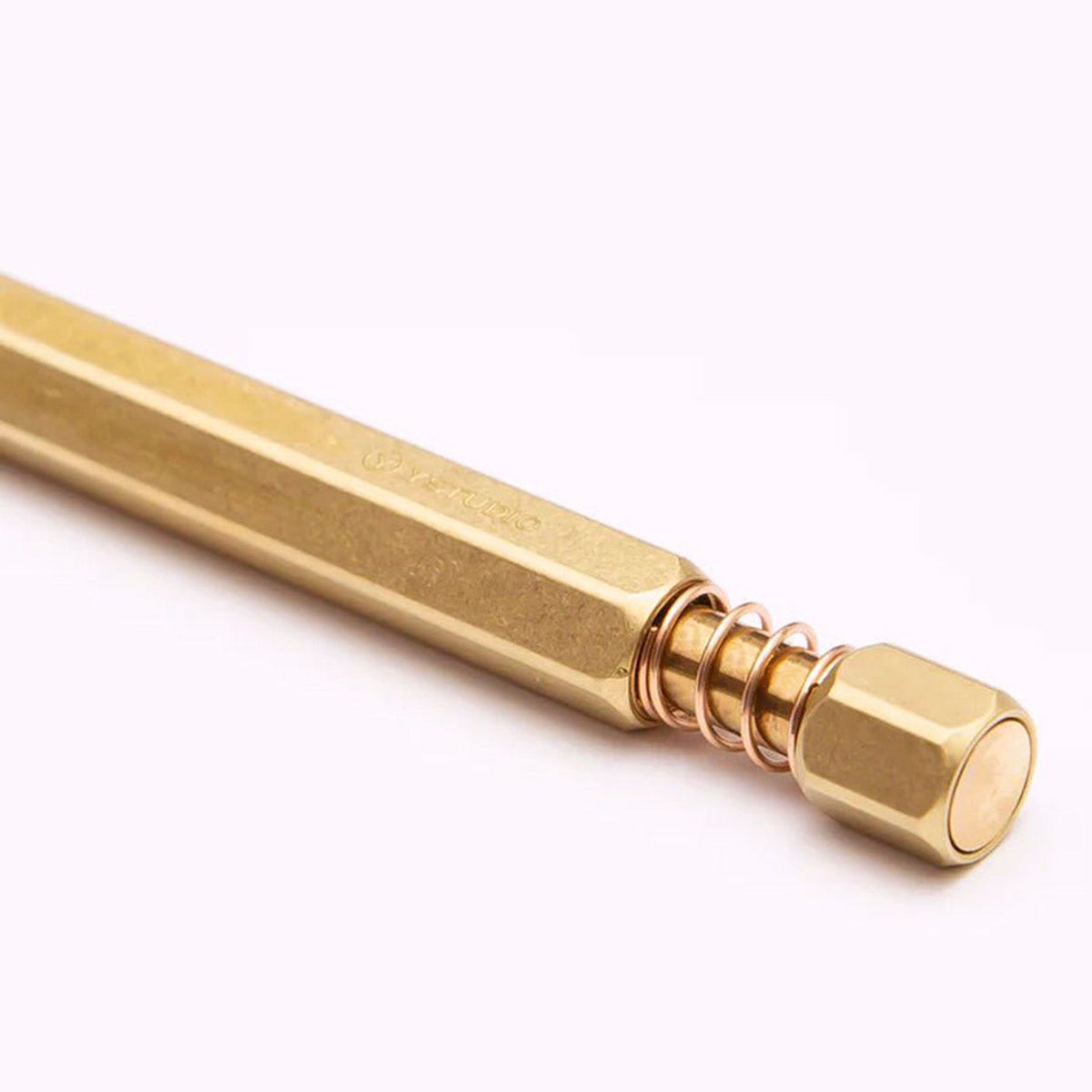 Ystudio Classic Revolve Brass Spring Ballpoint Pen 1CBPP0001BSX