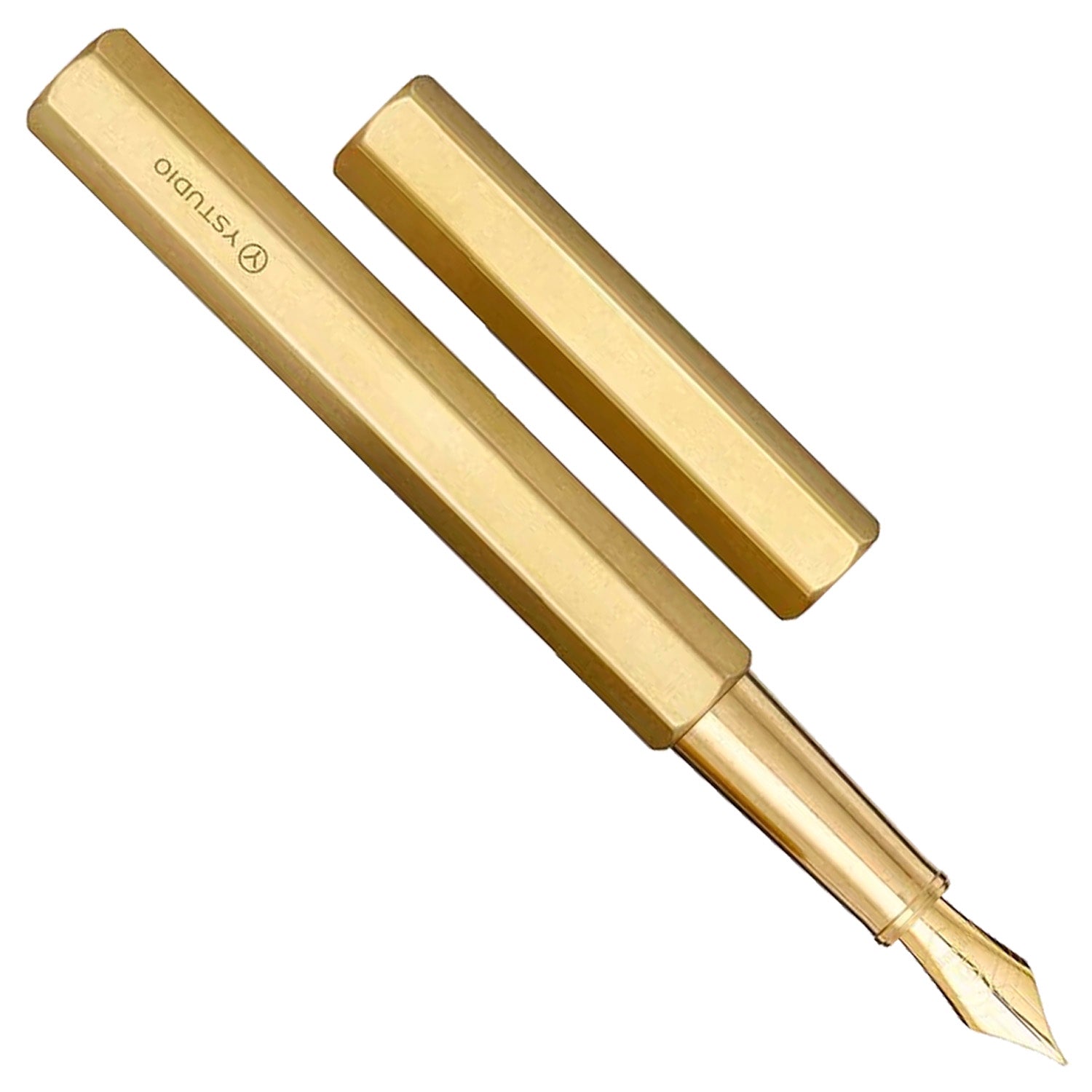 Ystudio Classic Revolve Brass Fountain Pen