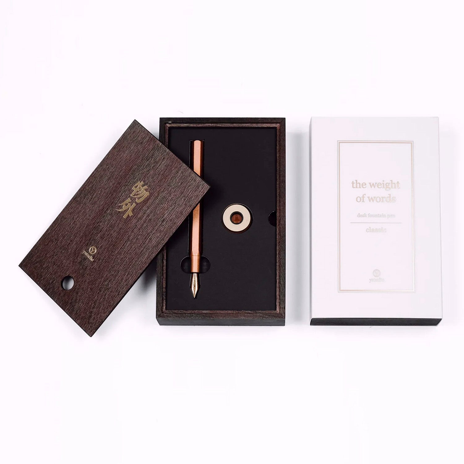 Ystudio Classic Revolve Copper Desk Fountain Pen