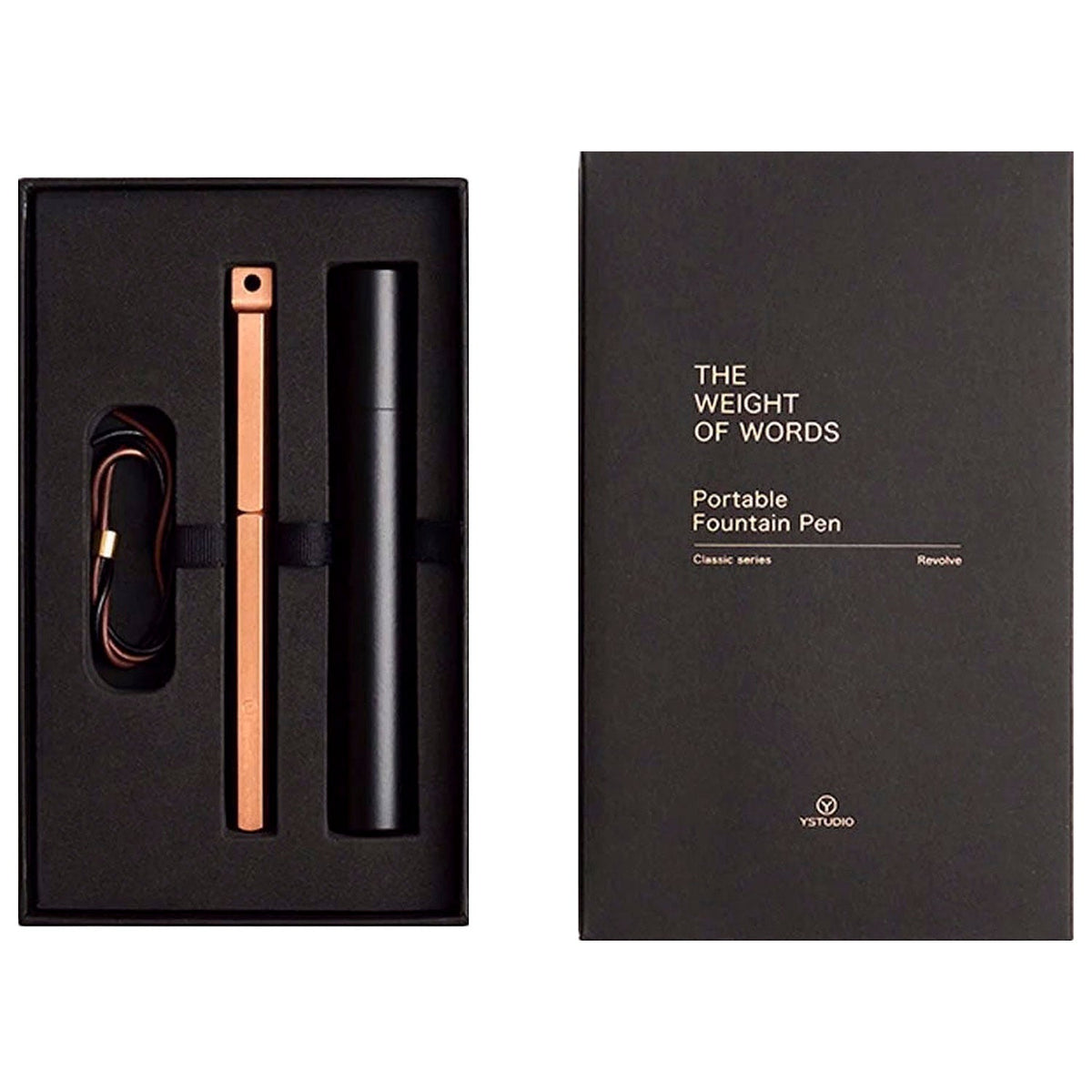 Ystudio Classic Revolve Copper Portable Fountain Pen