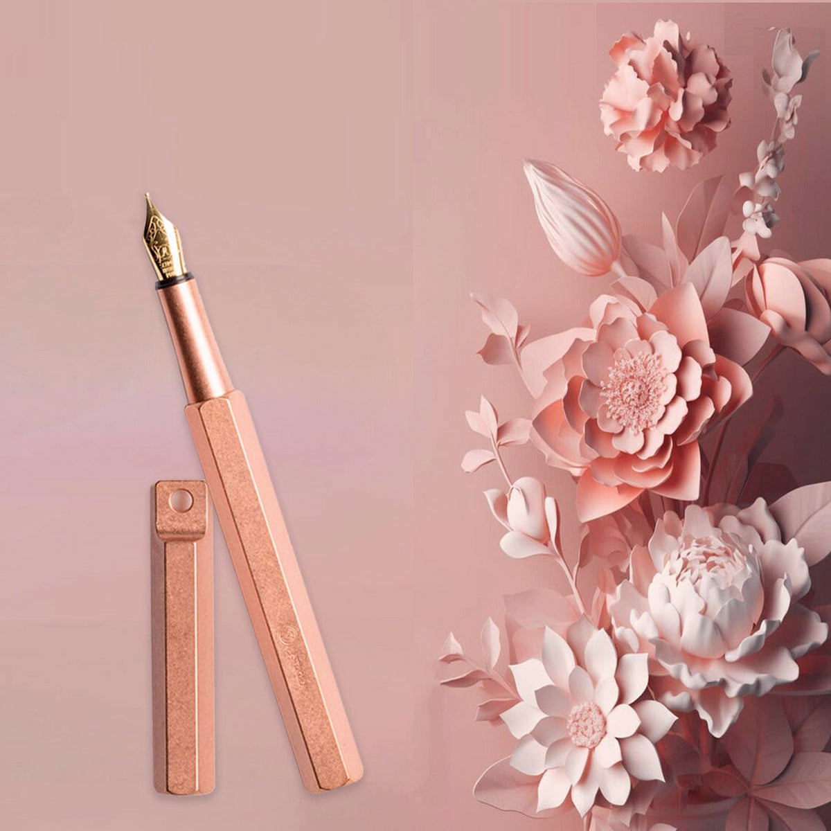 Ystudio Classic Revolve Copper Portable Fountain Pen