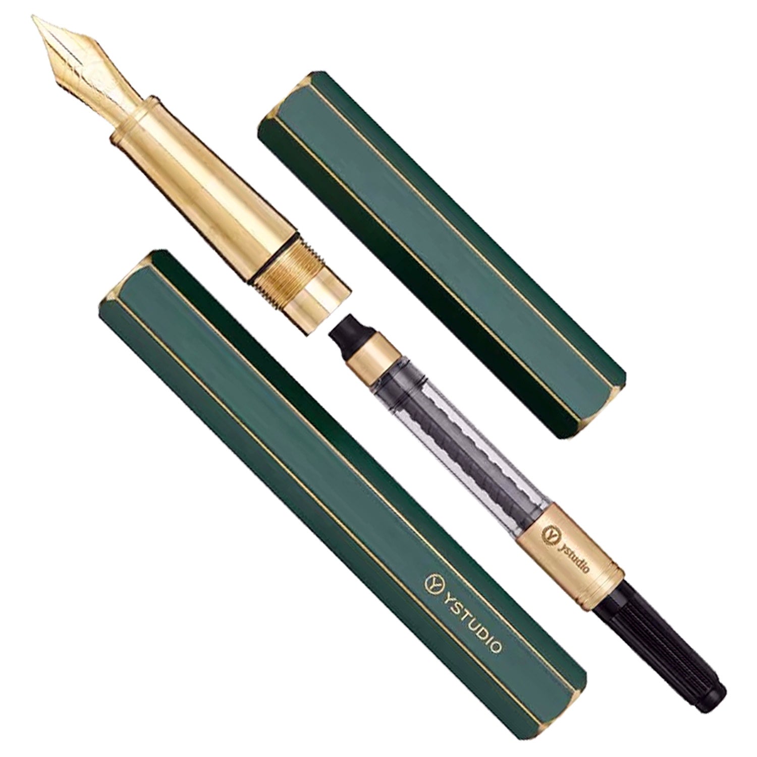 Ystudio Classic Revolve Green Fountain Pen