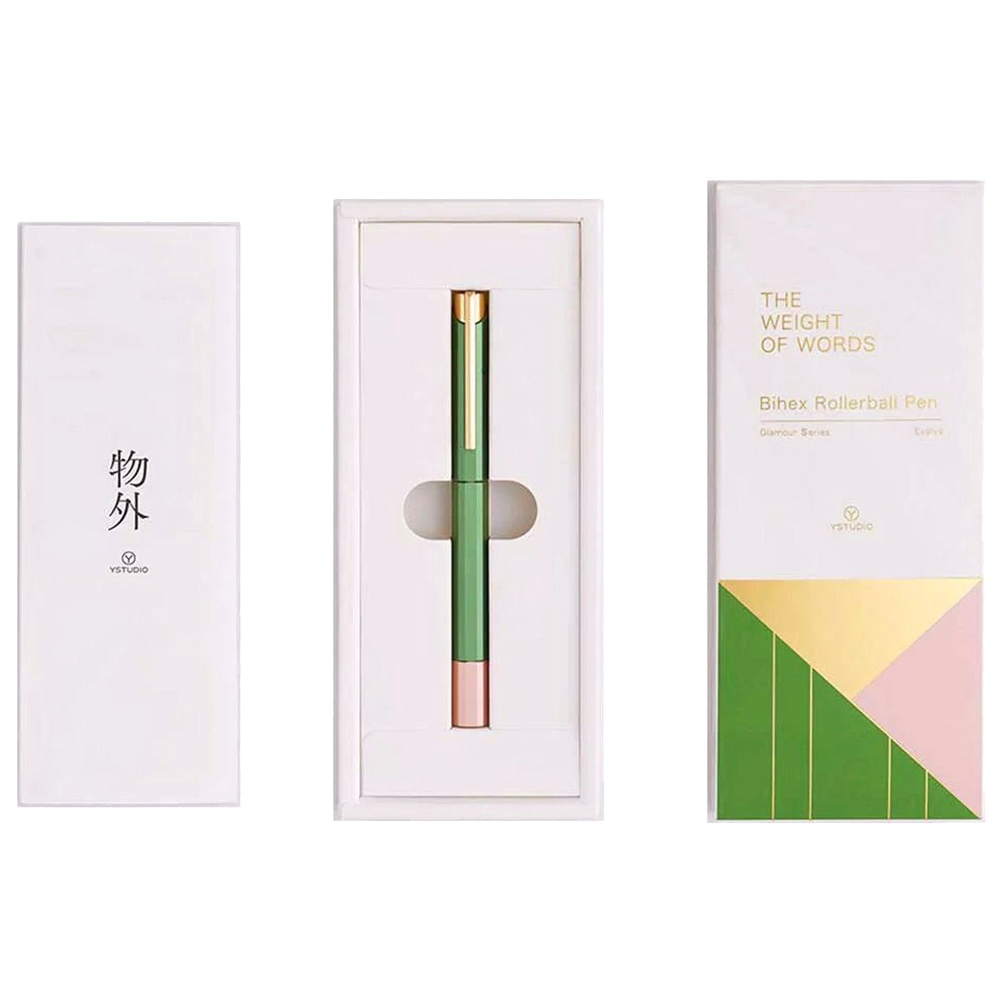 Ystudio Glamour Evolve Bihex Absinthe Roller Ball Pen 1GRLP0002GRX