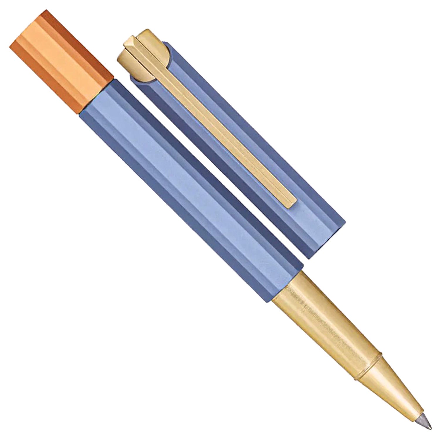 Ystudio Glamour Evolve Bihex Blue Gin Roller Ball Pen 1GRLP000BLX