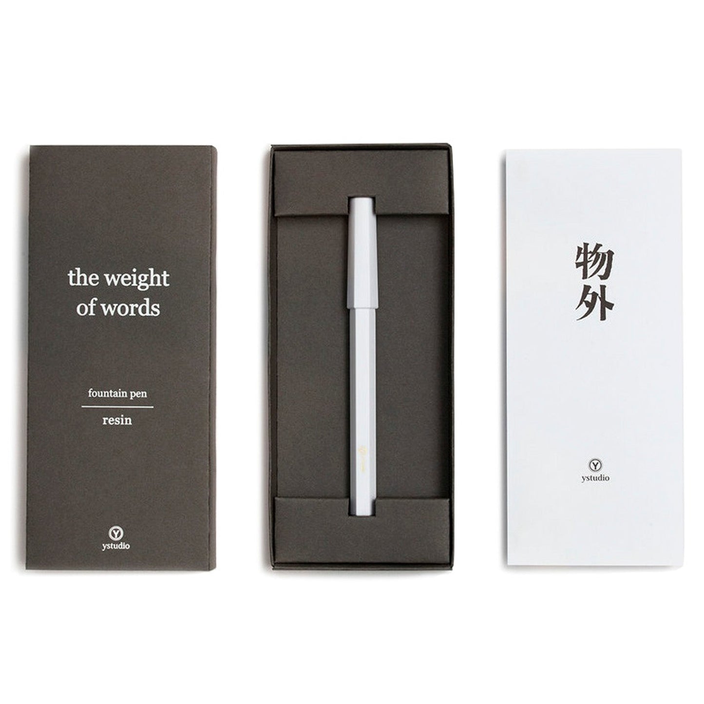 Ystudio Resin White Fountain Pen