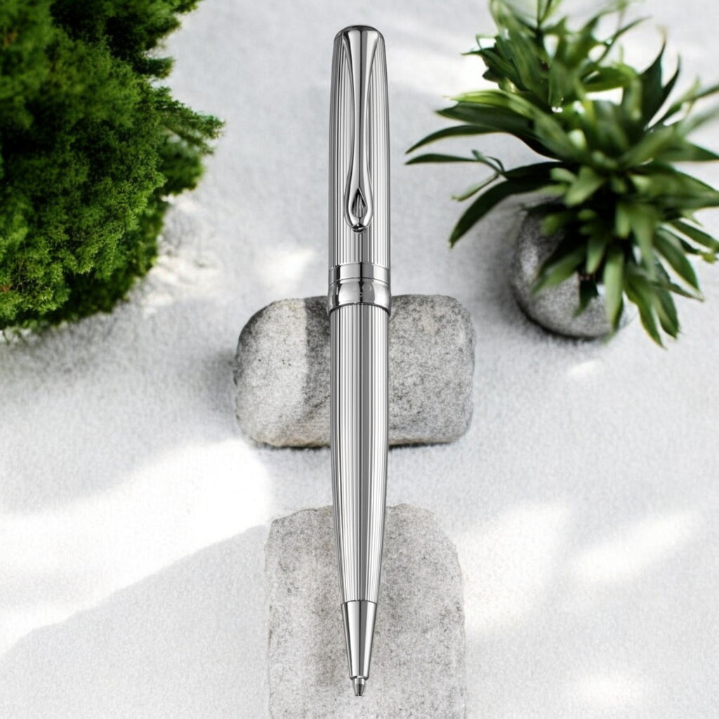 Diplomat Excellence A2 Guilloche Chrome easyFLOW Ball Pen D40207040