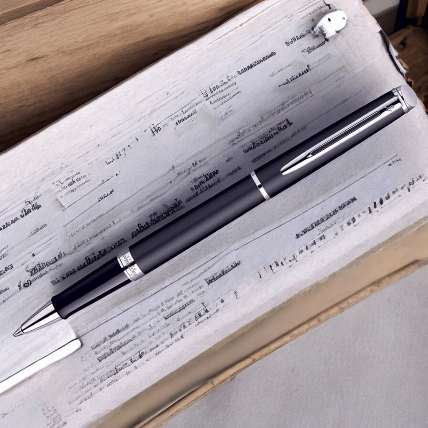 Waterman Hemisphere Matte Black CT Roller Ball Pen 9000017108