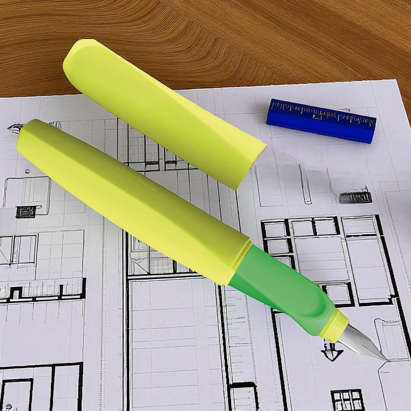 Pelikan Twist P457 Fountain Pen (Neon Yellow)