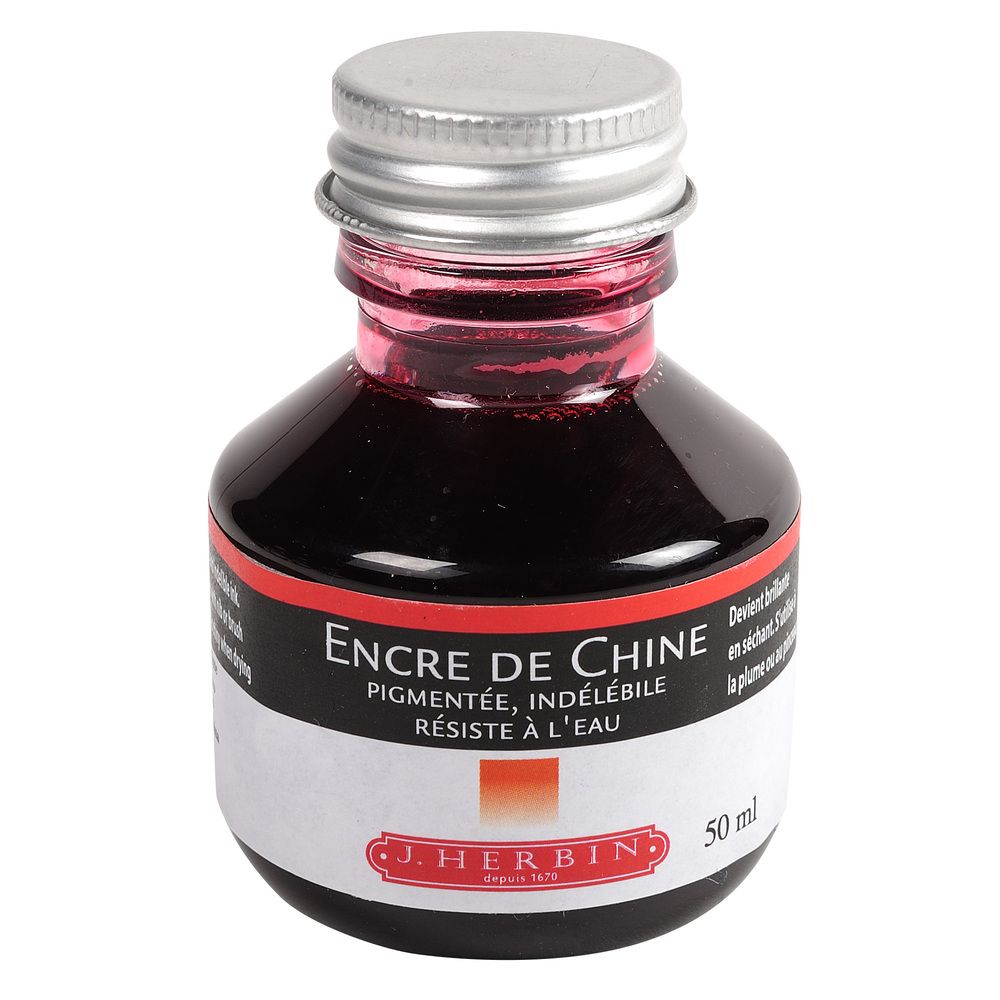 Herbin Indian Ink Bottle (Red 50ML) 11220T