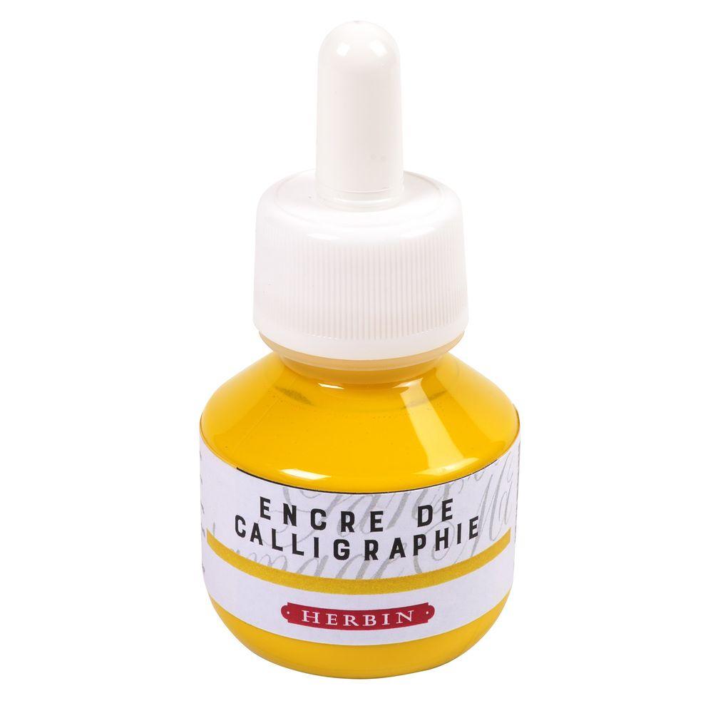 Herbin Calligraphy Ink Bottle (Yellow - 50ML) 11450T