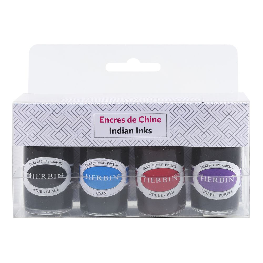 Herbin Indian Ink Bottle (15ML - Set of 4) 11702T