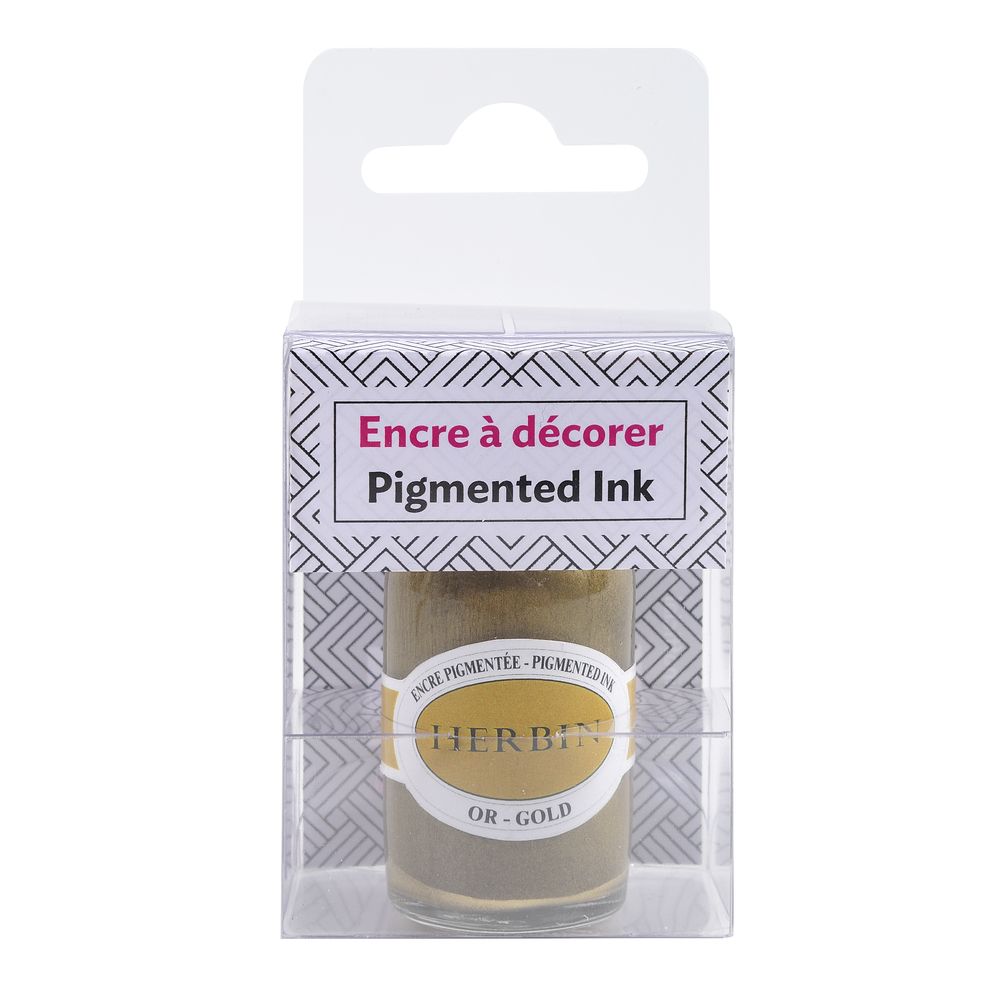 Herbin Pigmented Ink Bottle (Gold - 15ML) 12504T