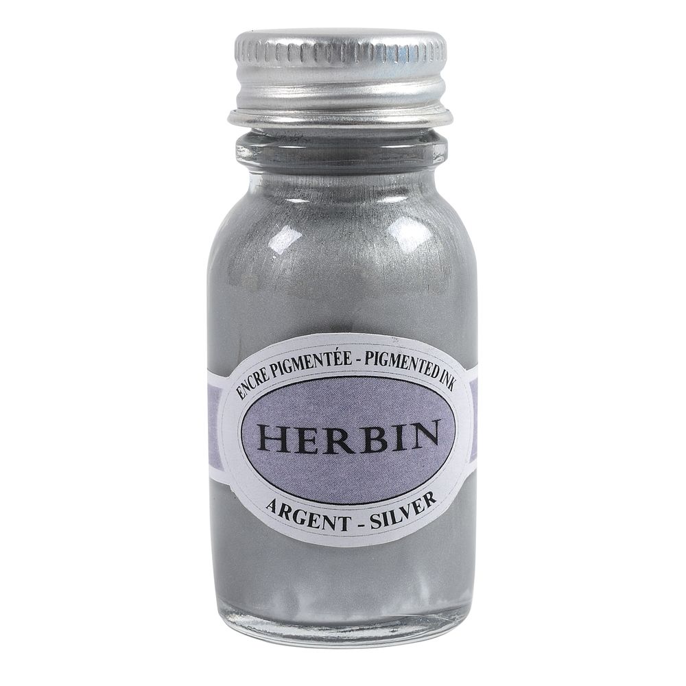 Herbin Pigmented Ink Bottle (Silver - 15ML) 12505T