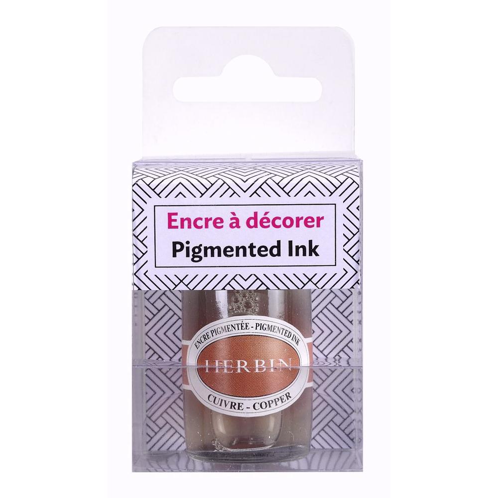 Herbin Pigmented Ink Bottle (Copper - 15ML) 12506T