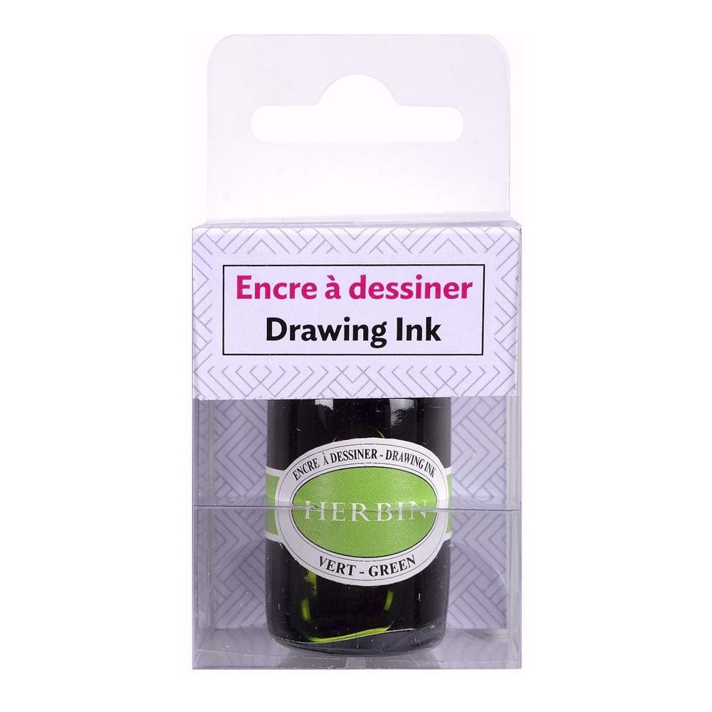 Herbin Drawing Ink Bottle (Light Green - 15ML) 12631T