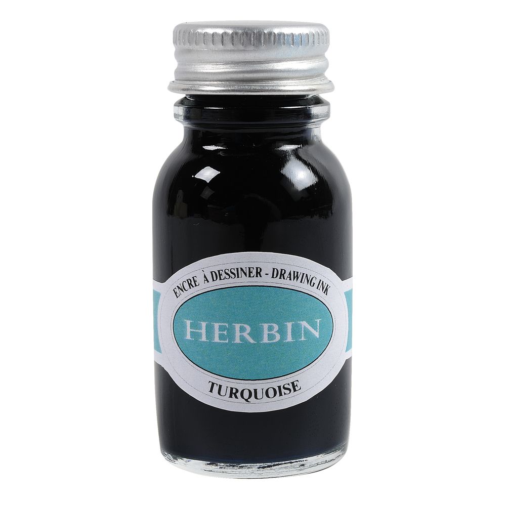 Herbin Drawing Ink Bottle (Turquoise - 15ML) 12633T